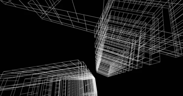 Абстрактный Архитектурный Дизайн Обоев Цифровой Концепт Фон — стоковое фото