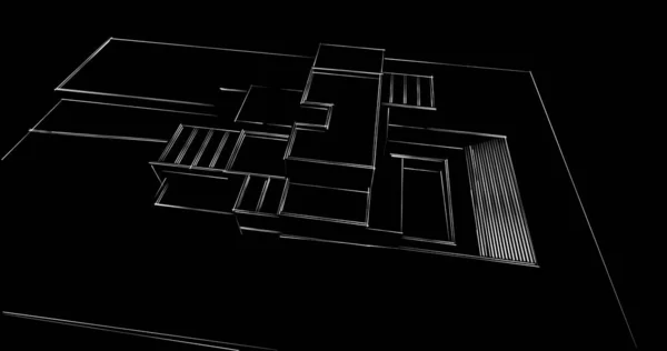 Абстрактный Архитектурный Дизайн Обоев Цифровой Концепт Фон — стоковое фото