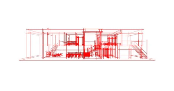 建筑3D背景图 — 图库照片