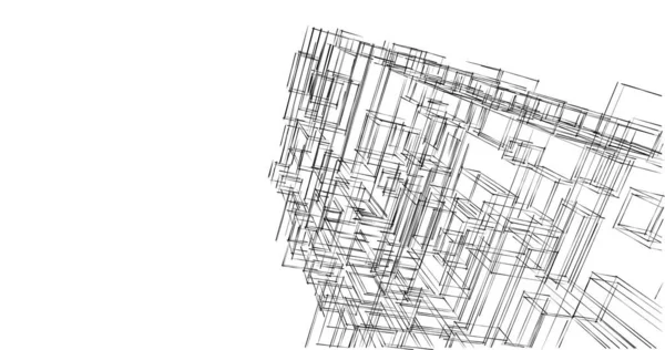 Disegno Astratto Carta Parati Architettonica Sfondo Concetto Digitale — Foto Stock