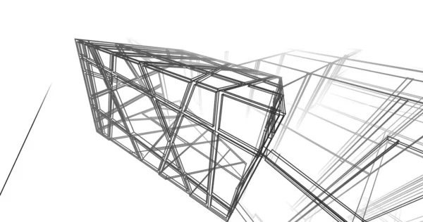 Abstrakcyjny Projekt Tapety Architektonicznej Cyfrowe Tło Koncepcyjne — Zdjęcie stockowe