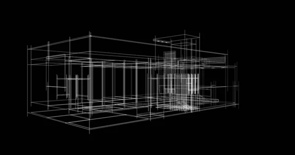 Disegno Astratto Carta Parati Architettonica Sfondo Concetto Digitale — Foto Stock