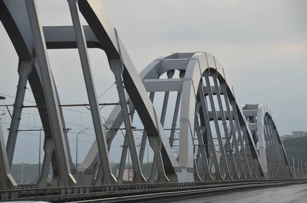 Σύγχρονη Αστική Γέφυρα Αρχιτεκτονική Έννοια Υπόβαθρο — Φωτογραφία Αρχείου