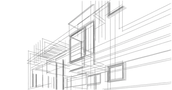 Abstrakcyjny Projekt Tapety Architektonicznej Cyfrowe Tło Koncepcyjne — Zdjęcie stockowe