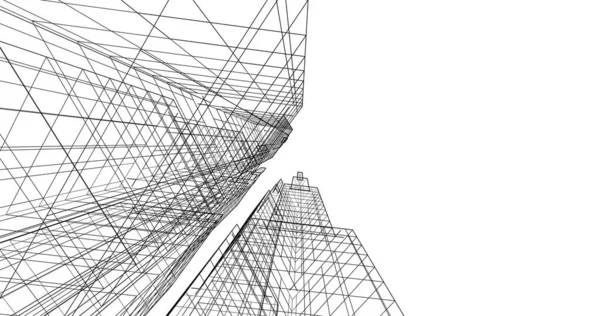 Abstrakcyjny Projekt Tapety Architektonicznej Cyfrowe Tło Koncepcyjne — Zdjęcie stockowe