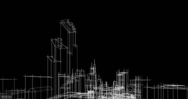 Abstrakcyjny Projekt Tapety Architektonicznej Cyfrowe Tło Koncepcyjne — Zdjęcie stockowe