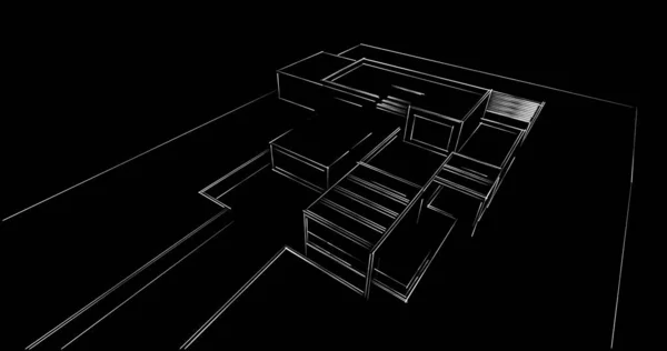 Αφηρημένη Αρχιτεκτονική Ταπετσαρία Σχεδιασμό Ψηφιακή Έννοια Φόντο — Φωτογραφία Αρχείου