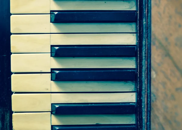Вінтажне Піаніно Крупним Планом Постріл Концептуальне Мистецтво — стокове фото