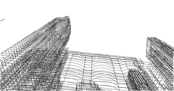 Abstrakt Arkitektonisk Tapet Design Digitalt Koncept Bakgrund — Stockfoto