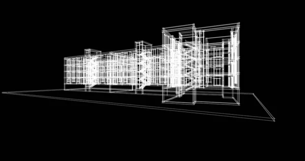 Abstrakcyjny Projekt Tapety Architektonicznej Cyfrowe Tło Koncepcyjne — Zdjęcie stockowe