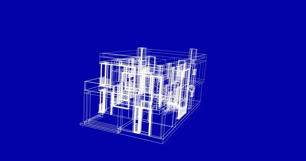 Abstrakcyjny Projekt Tapety Architektonicznej Cyfrowe Tło Koncepcyjne — Zdjęcie stockowe