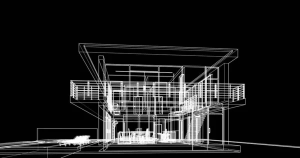 Abstraktní Architektonický Design Tapet Digitální Koncept Pozadí — Stock fotografie