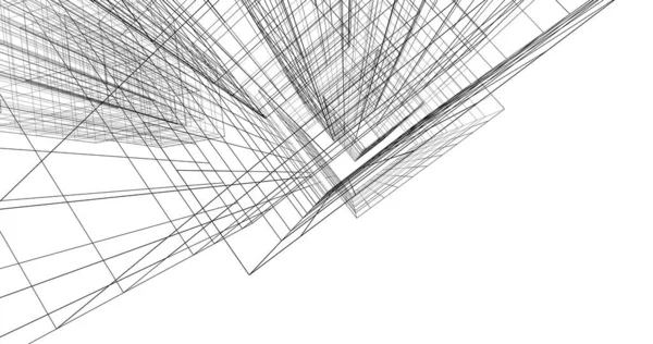 建筑墙纸设计 数字概念背景 — 图库照片