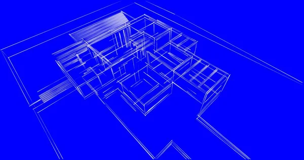 Abstraktní Architektonický Design Tapet Digitální Koncept Pozadí — Stock fotografie