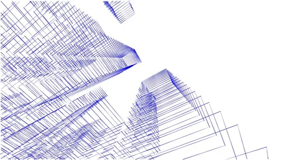 Abstraktní Architektonický Design Tapet Digitální Koncept Pozadí — Stock fotografie