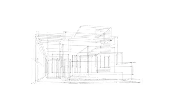 Architektura Budova Ilustrace Pozadí — Stock fotografie