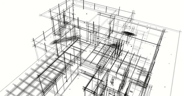 Abstrakcyjny Projekt Tapety Architektonicznej Cyfrowe Tło Koncepcyjne — Zdjęcie stockowe