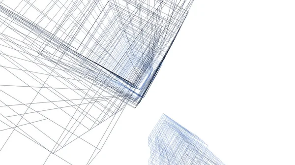 Mimari sanat konseptinde soyut çizgiler, minimum geometrik şekiller. 