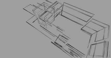 soyut mimari duvar kağıdı tasarımı, dijital konsept arkaplan