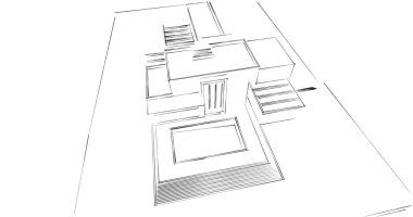 soyut mimari duvar kağıdı tasarımı, dijital konsept arkaplan
