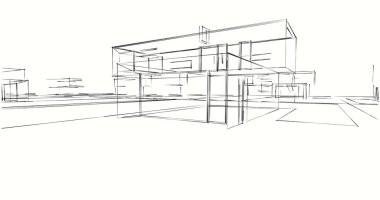 soyut mimari duvar kağıdı tasarımı, dijital konsept arkaplan