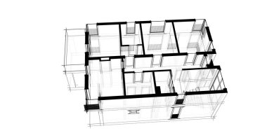 soyut mimari duvar kağıdı tasarımı, dijital konsept arkaplan