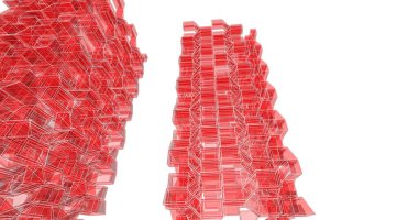 soyut mimari duvar kağıdı tasarımı, dijital konsept arkaplan