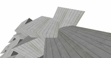 Mimari sanat konseptinde soyut çizgiler, minimum geometrik şekiller. 