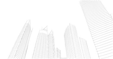 soyut mimari duvar kağıdı tasarımı, dijital konsept arkaplan