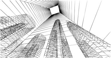soyut mimari duvar kağıdı tasarımı, dijital konsept arkaplan