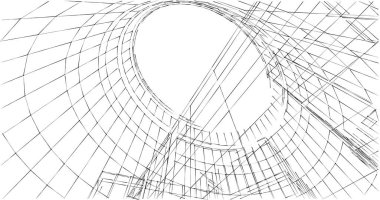 soyut mimari duvar kağıdı tasarımı, dijital konsept arkaplan