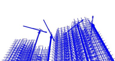 soyut mimari duvar kağıdı tasarımı, dijital konsept arkaplan