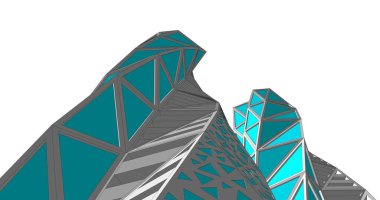 soyut mimari duvar kağıdı tasarımı, dijital konsept arkaplan