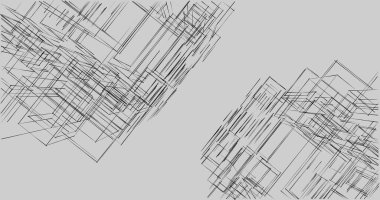 Arkaplanda mimari bina 3d illüstrasyon