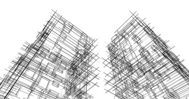 soyut mimari duvar kağıdı tasarımı, dijital konsept arkaplan