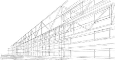soyut mimari duvar kağıdı tasarımı, dijital konsept arkaplan