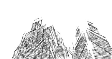 soyut mimari duvar kağıdı tasarımı, dijital konsept arkaplan