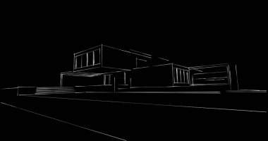 soyut mimari duvar kağıdı tasarımı, dijital konsept arkaplan