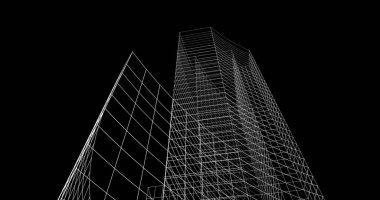 soyut mimari duvar kağıdı tasarımı, dijital konsept arkaplan