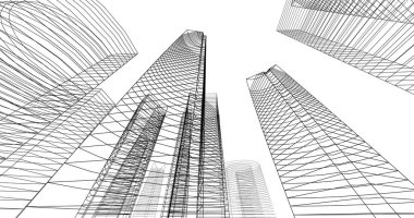 soyut mimari duvar kağıdı tasarımı, dijital konsept arkaplan