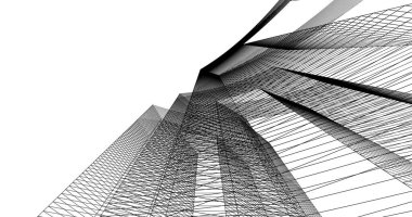 soyut mimari duvar kağıdı tasarımı, dijital konsept arkaplan