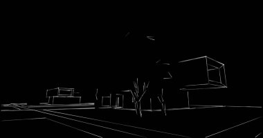 soyut mimari duvar kağıdı tasarımı, dijital konsept arkaplan