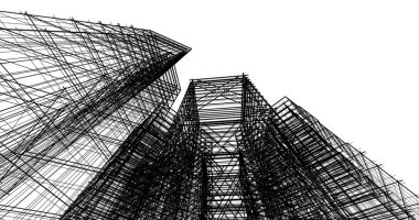 soyut mimari duvar kağıdı tasarımı, dijital konsept arkaplan