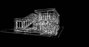 soyut mimari duvar kağıdı tasarımı, dijital konsept arkaplan