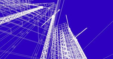 soyut mimari duvar kağıdı tasarımı, dijital konsept arkaplan
