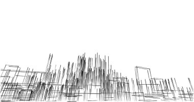 soyut mimari duvar kağıdı tasarımı, dijital konsept arkaplan