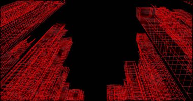 Mimari sanat konseptinde soyut çizgiler, minimum geometrik şekiller. 