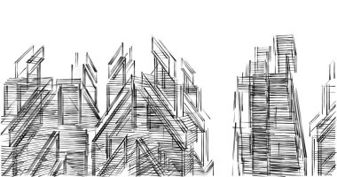 soyut mimari duvar kağıdı tasarımı, dijital konsept arkaplan