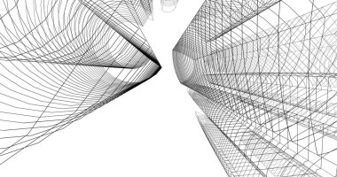 soyut mimari duvar kağıdı tasarımı, dijital konsept arkaplan