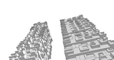 soyut mimari duvar kağıdı tasarımı, dijital konsept arkaplan